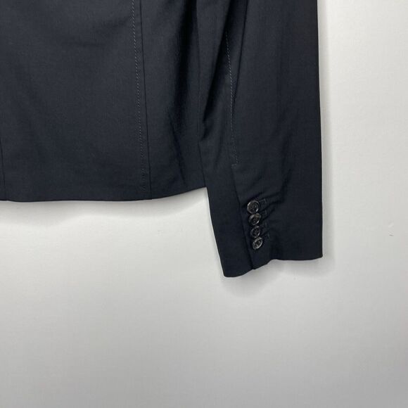 PROENZA SCHOULER Blazer Womens 6 Black One-Button Wool Blend Fitted Jacket - Picture 8 of 10